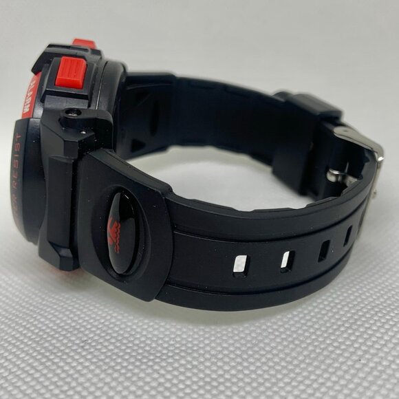 Lavaredo men digital watch alarm chrono 43mm case day date 5ATMWR running - Picture 3 of 6